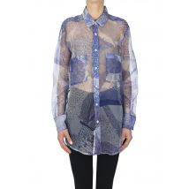 Camicia oversize in seta stampata