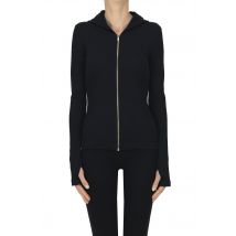 Cardigan con zip e cappuccio