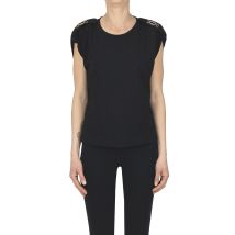 Embellished cotton t-shirt