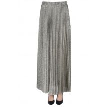 Pleated lamè fabric skirt