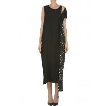 Dress with polka dot insert