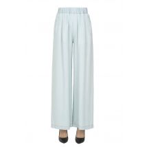 Wide leg lyocell trousers