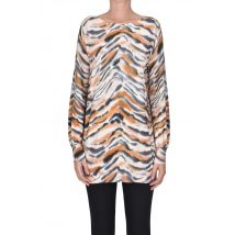 Maxi maglia in viscosa stampata