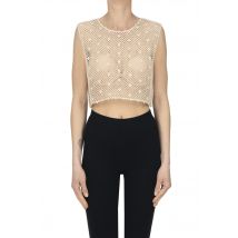 Top cropped in crochet