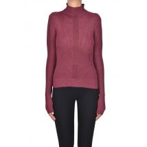 Pullover in maglia lamè a costine