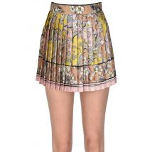 Minigonna plissettata in satin