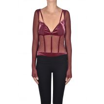 Body in tulle con velluto