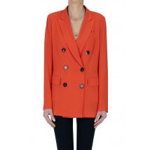 Crepè double-breasted blazer