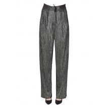 Jacquard fabric trousers with lurex