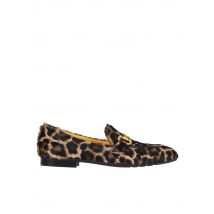 Animal print haircalf mocassins