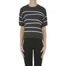 Pullover maniche corte a righe