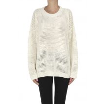 Open knit boxy pullover