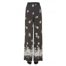 Pantaloni in seta floreale