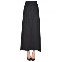 Jacquard satin skirt
