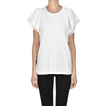 T-shirt con dettagli in pizzo