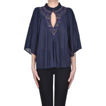 Blusa in cotone con ricami