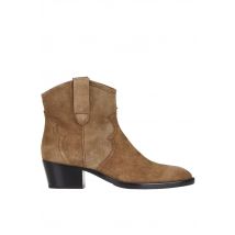 Suede texan ankle boots