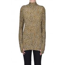 Top in jersey animalier