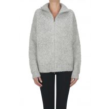 Cardigan giacca in maglia lavorata