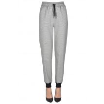 Pantaloni joggings micro pied de poule