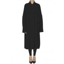Maxi cappotto in lana e angora