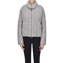 Piumino reversibile rivestito in maglia