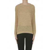 Woven knit pullover