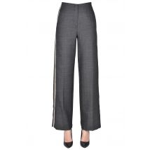 Embellished side band trousers