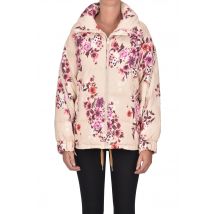 Flower print eco-friendly down jacket