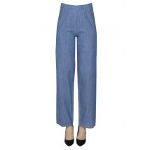 Pantaloni in cotone stile denim