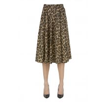 Animal print full skirt