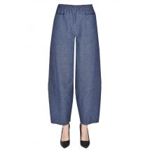 Pantaloni cropped gamba larga