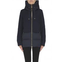 Piumino con inserti in panno