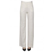 Pantaloni gessati in cotone