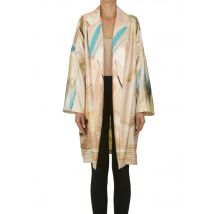 Printed satin coat