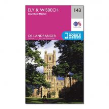 Ordnance Survey Landranger 143 Ely & Wisbech, Downham Market Map With Digital Version - Pink, Pink