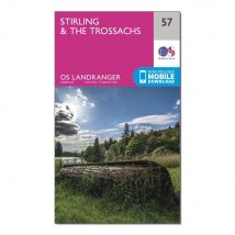 Ordnance Survey Os Landranger 57 Stirling & The Trossachs Map - Pink, Pink