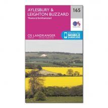 Ordnance Survey Landranger 165 Aylesbury, Leighton Buzzard, Thame & Berkhamstead Map With Digital Version - Pink, Pink