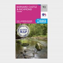 Ordnance Survey Landranger Active 92 Barnard Castle And Surrounding Area Map With Digital Version - Pink, Pink