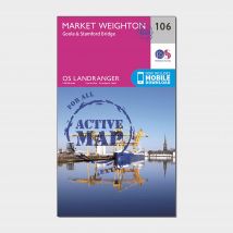 Ordnance Survey Landranger Active 106 Market Weighton, Goole & Stamford Bridge Map With Digital Version - Pink, Pink