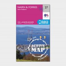 Ordnance Survey Landranger Active 27 Nairn & Forres, River Findhorn Map With Digital Version - Pink, Pink