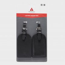 Technicals Set Of 2 Leather Luggage Tags - Black, Black