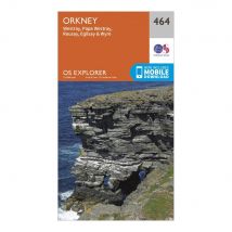 Ordnance Survey Explorer 464 Orkney Map With Digital Version - Orange, Orange