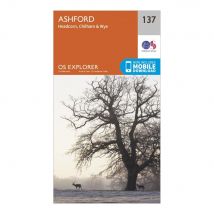 Ordnance Survey Explorer 137 Ashford Map With Digital Version - Orange, Orange