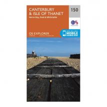 Ordnance Survey Explorer 150 Canterbury & Isle Of Thanet Map With Digital Version - Orange, Orange