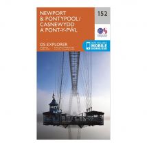 Ordnance Survey Explorer 152 Newport & Pontypool Map With Digital Version - Orange, Orange