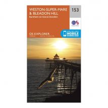 Ordnance Survey Explorer 153 Weston-Super-Mare & Bleadon Hill Map With Digital Version - Orange, Orange