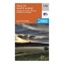 Ordnance Survey Explorer 170 Abingdon, Wantage & Vale Of White Horse Map With Digital Version - Orange, Orange