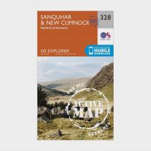 Ordnance Survey Explorer Active 328 Sanquhar & New Cumnock Map With Digital Version - Orange, Orange