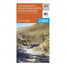 Ordnance Survey Explorer 417 Monadhliath Mountains North & Strathdearn Map With Digital Version - Orange, Orange